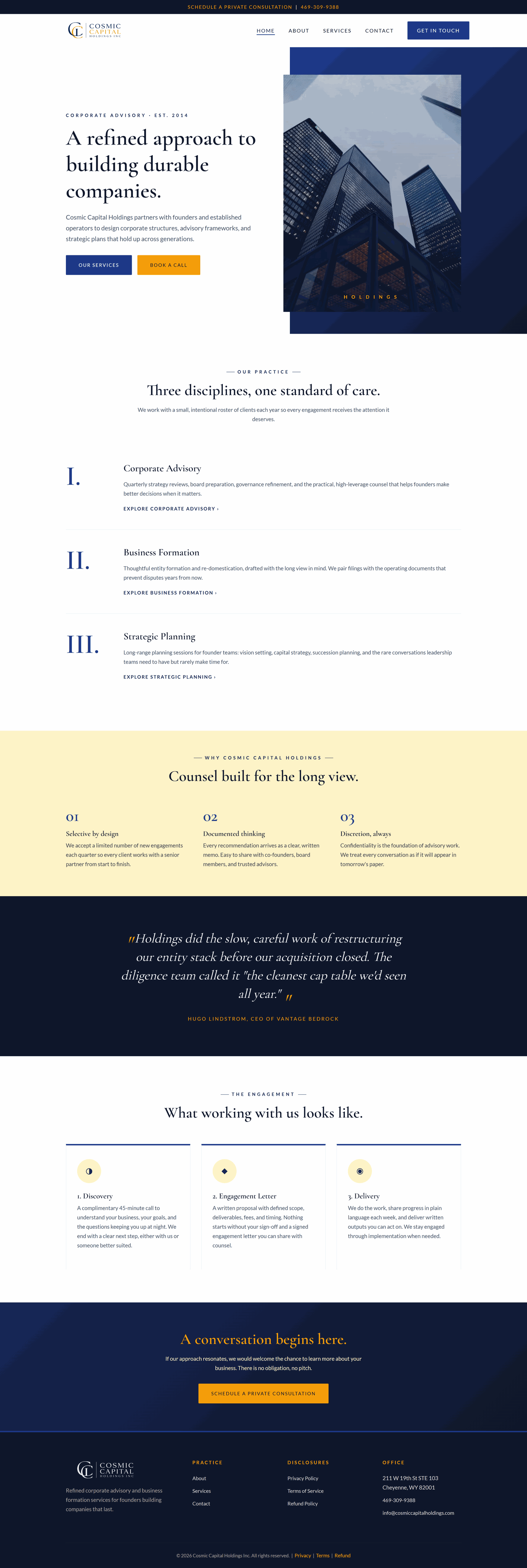 Cosmic Capital Holdings
